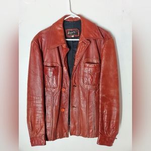 Vintage Maquette Red Leather Jacket, 42